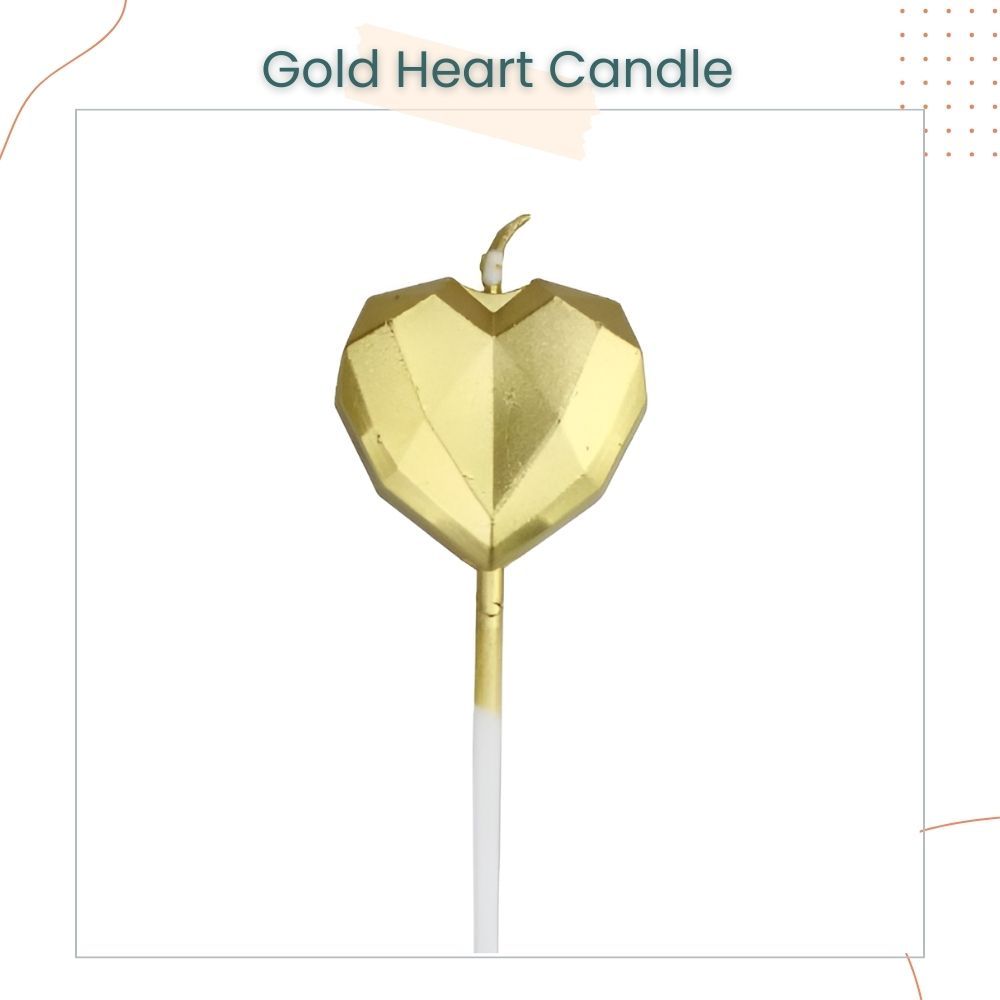 Diamond Love and Star Shaped Creative Candle for Birthday Cake Decoration Party