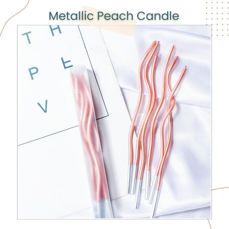 Creative Metallic Pearlescent Colorful Twisted Candle for Birthday Cake Decoration