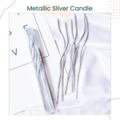 Creative Metallic Pearlescent Colorful Twisted Candle for Birthday Cake Decoration