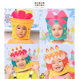 Cute Colorful Cake Design Face Hat For Kid Adult Birthday Party Acceserios