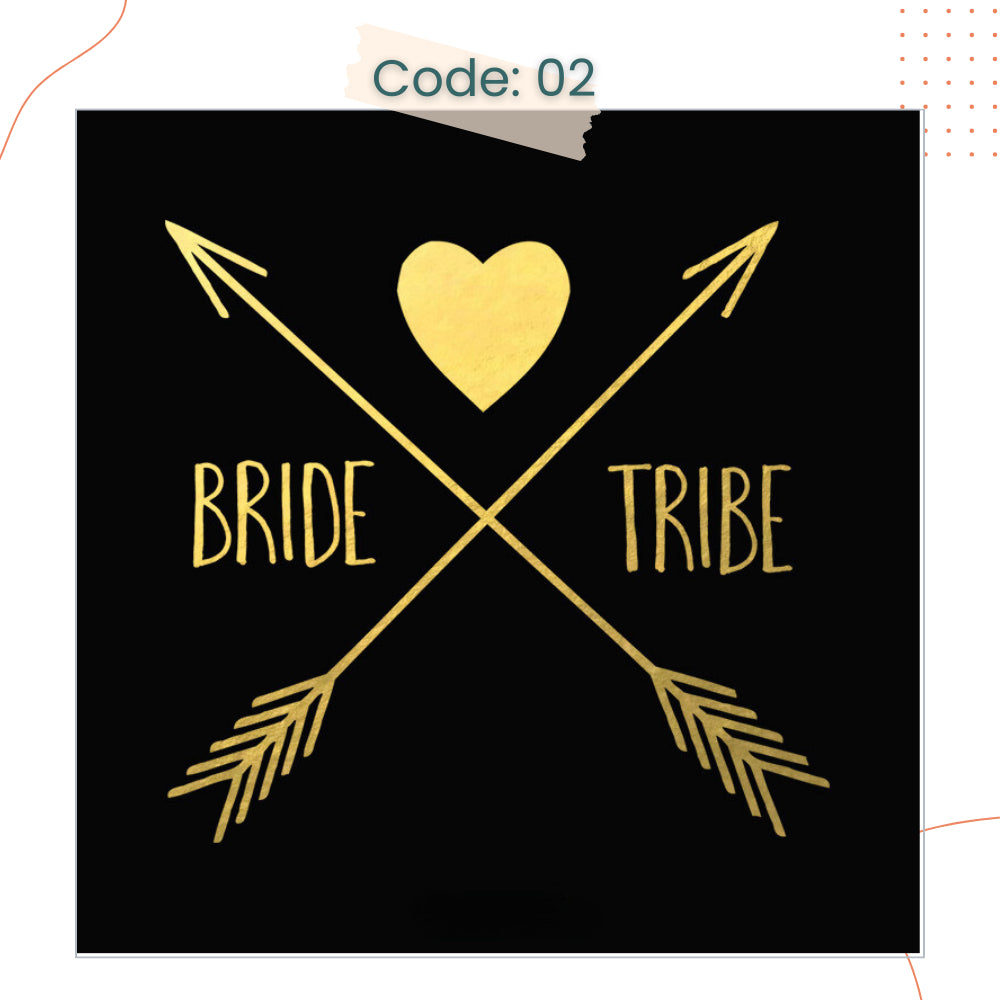 Bride to be Team Bride Tattoo Sticker