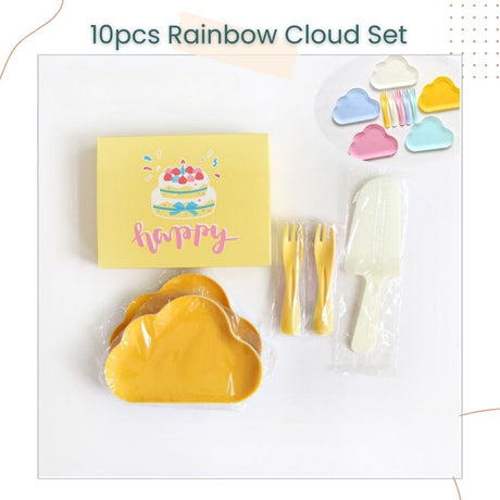 Cute Cloud Disposable Plate Party Essential Tableware for Parties Cake Cutting