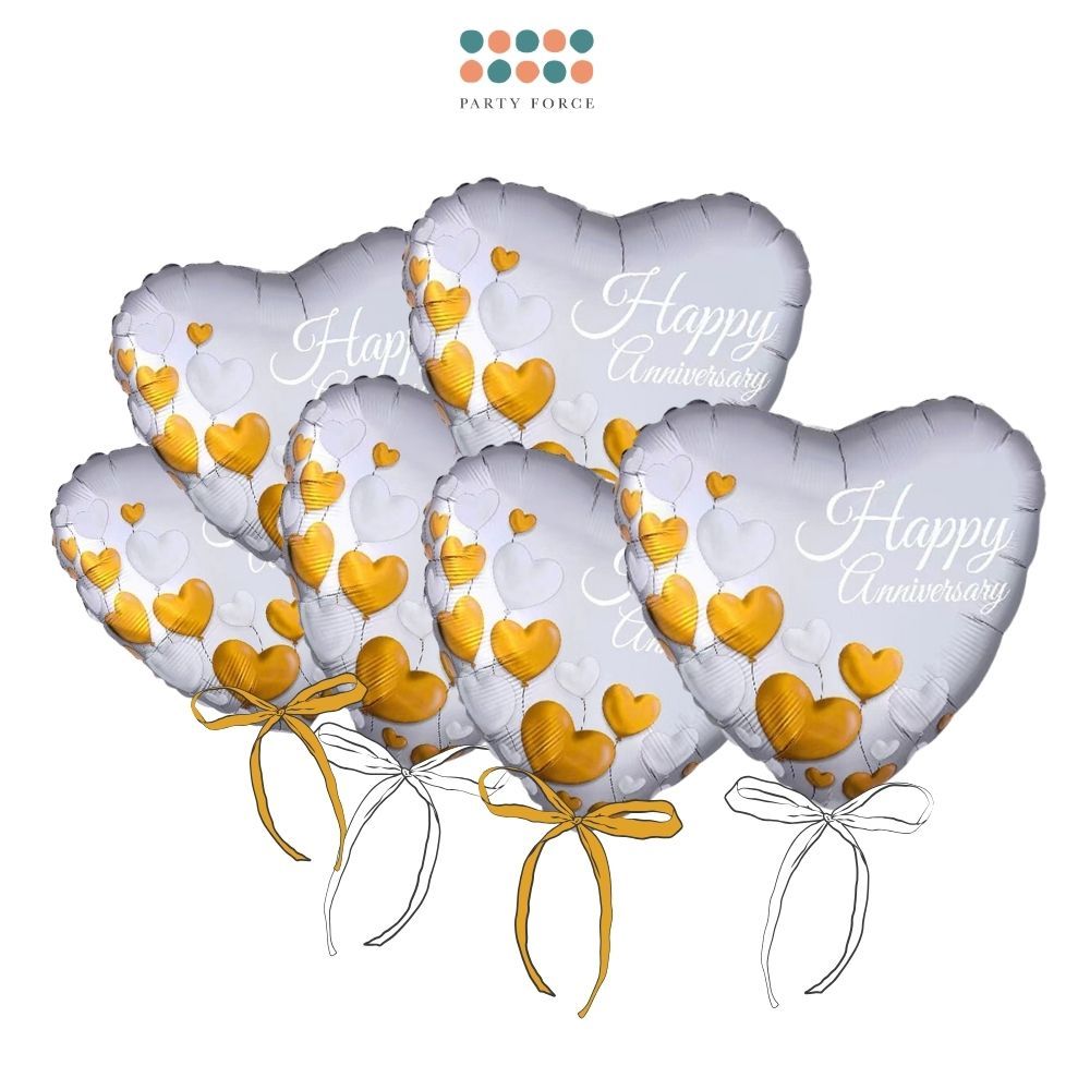 Anniversary Heart Shape Foil Balloon for Anniversary Party Decoration