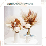 New Dried Flower Bouquet Cattail Leaf Whisk Palm Leaf Fan Rustic Minimalist Home Decoration