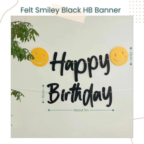 New Korean HBD Colorful Felt Banners For Birthday Parties Decoration