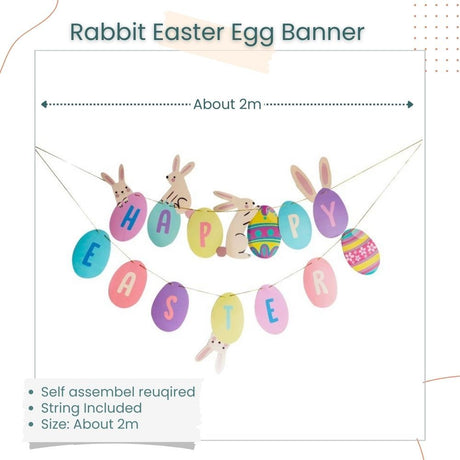 Easter Theme Tableware Banner For Easter Decoration Parties