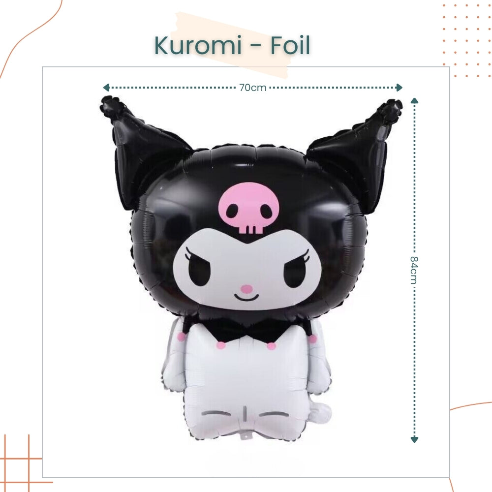 Premium quality Kuromi Melody Cinnamoroll Foil Balloon