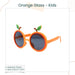 Cute Orange Shape Sun Glasses for Birthday Party Glasses Decoration