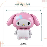 Premium quality Kuromi Melody Cinnamoroll Foil Balloon