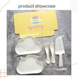 Cute Cloud Disposable Plate Party Essential Tableware for Parties Cake Cutting