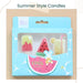 Summer Style Watermelon Ice-Cream Candles for Birthday Cake Decoration