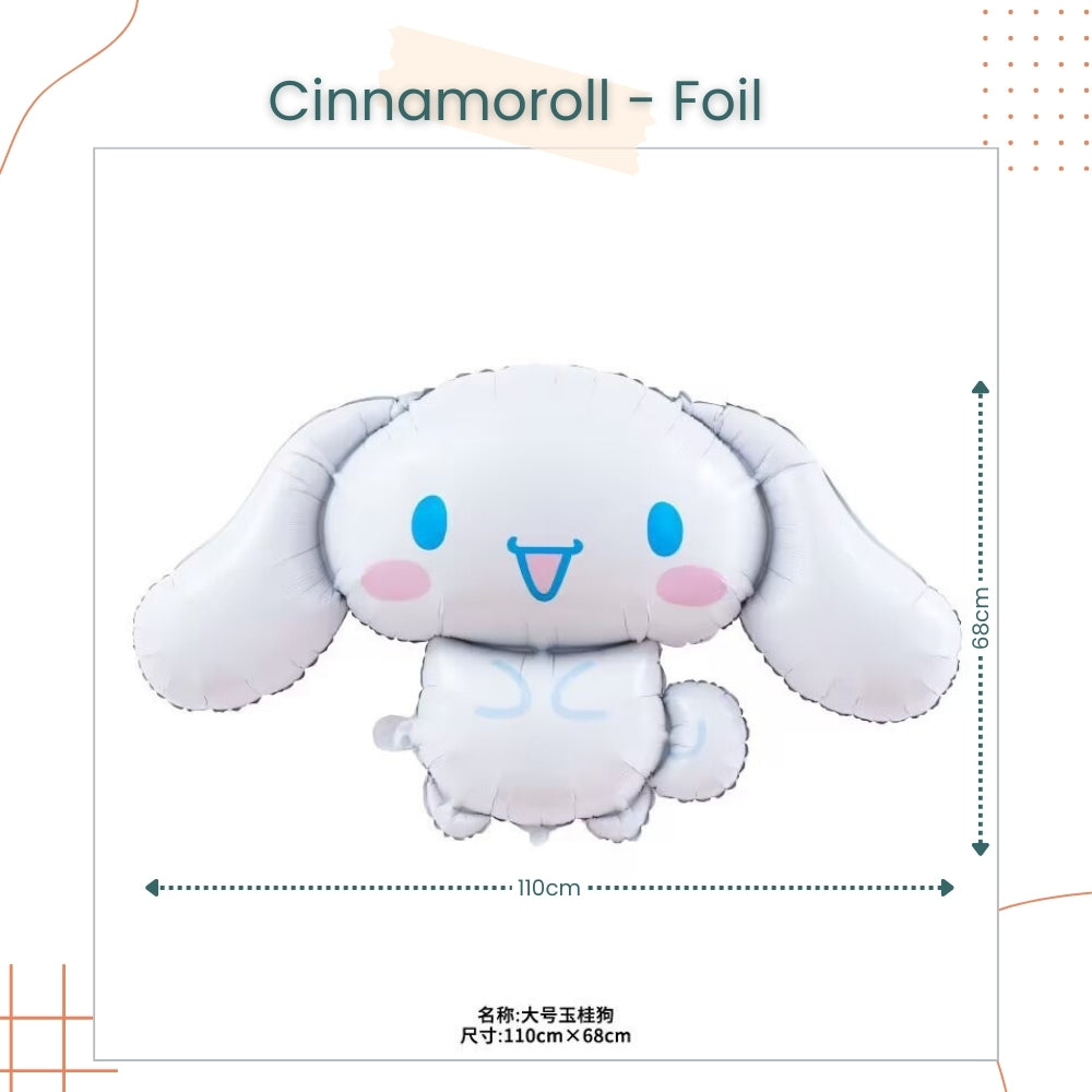 Premium quality Kuromi Melody Cinnamoroll Foil Balloon