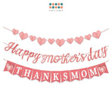 Happy Mother's Day Pink Theme Banner For Mother's Day Parties Decoration