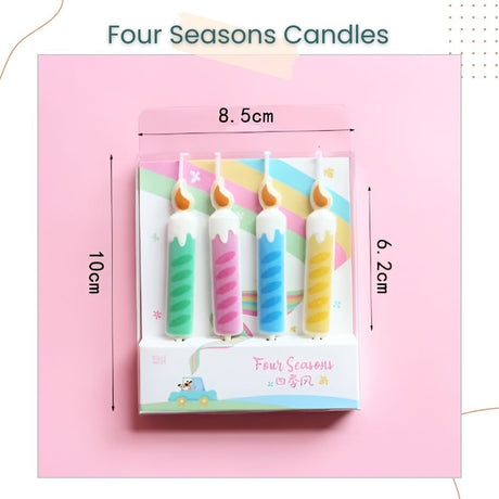 Cute Colorful Pastel Rainbow Candle for Birthday Party Cake Decoration