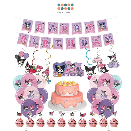 New Design Kuromi Melody Theme Balloon Decoration Pack for Birthday Party