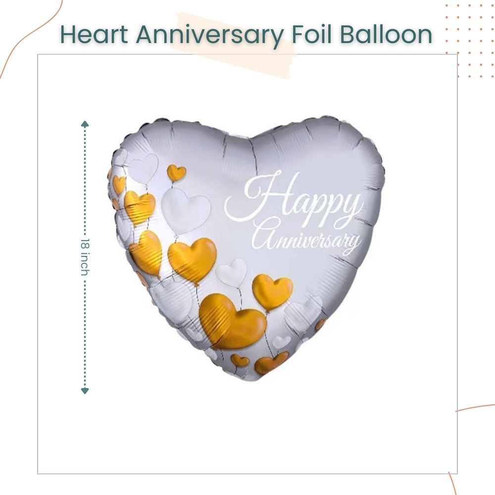 Anniversary Heart Shape Foil Balloon for Anniversary Party Decoration