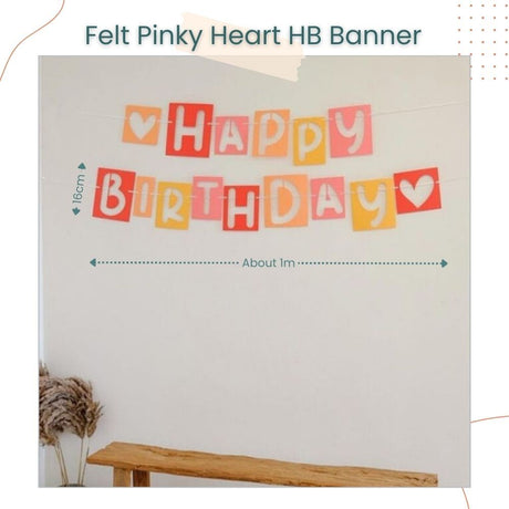 New Korean HBD Colorful Felt Banners For Birthday Parties Decoration