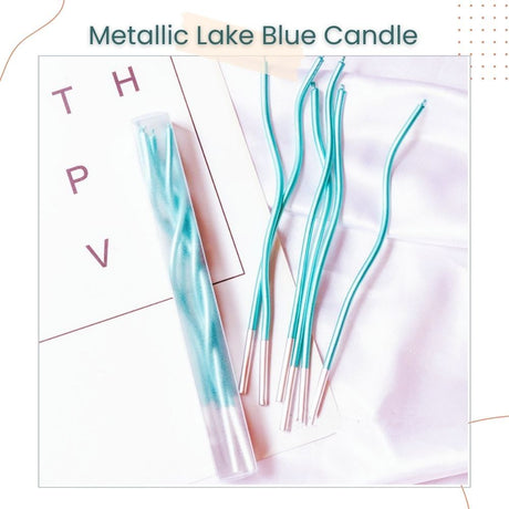 Creative Metallic Pearlescent Colorful Twisted Candle for Birthday Cake Decoration