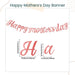 Happy Mother's Day Pink Theme Banner For Mother's Day Parties Decoration