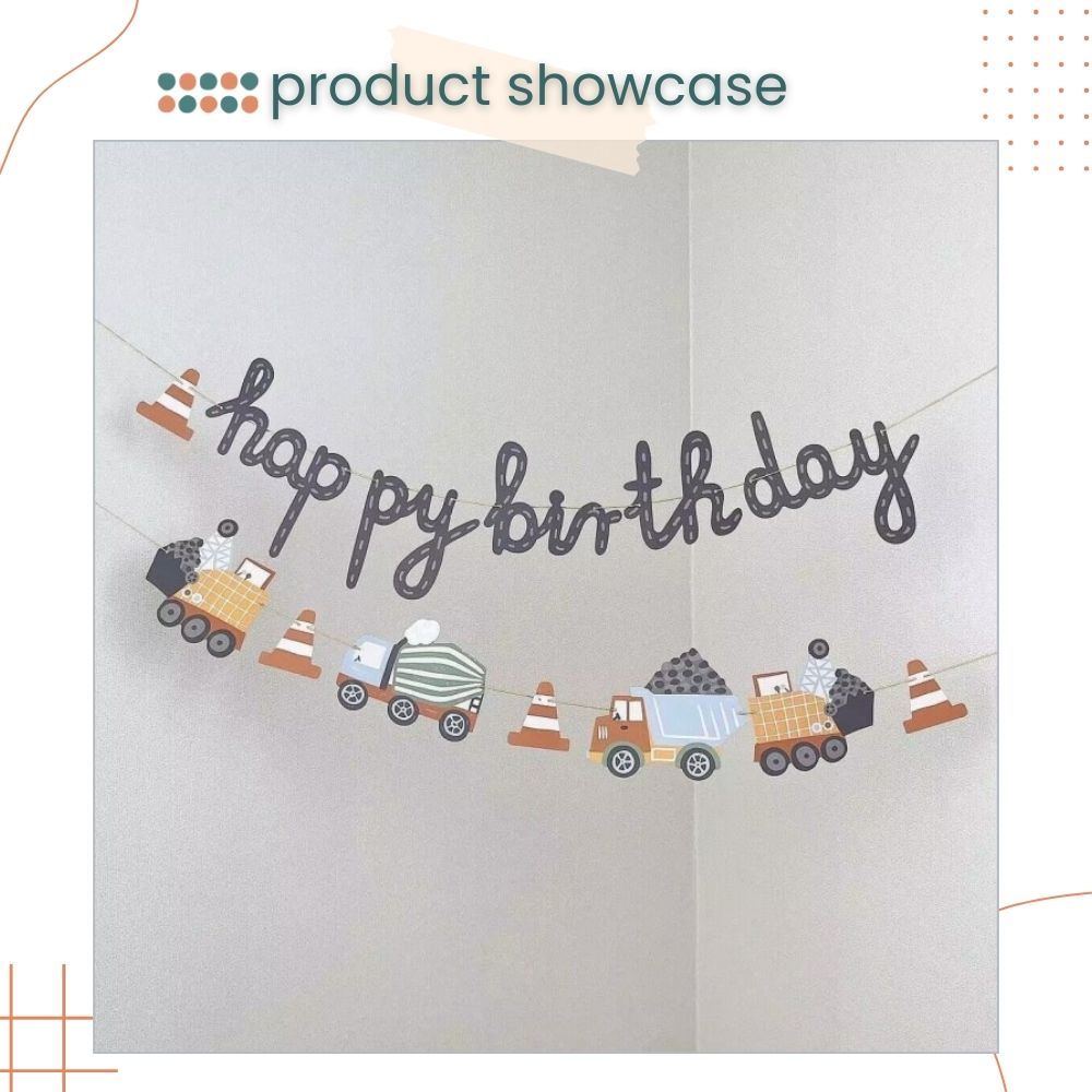 Car Theme HBD Banner for Birthday Parties Decoration