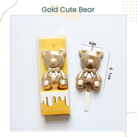 Cute Bear Design Candle for Birthday Party Cake Decoration