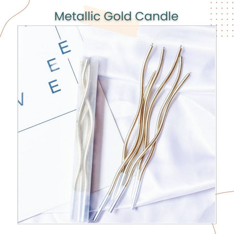 Creative Metallic Pearlescent Colorful Twisted Candle for Birthday Cake Decoration