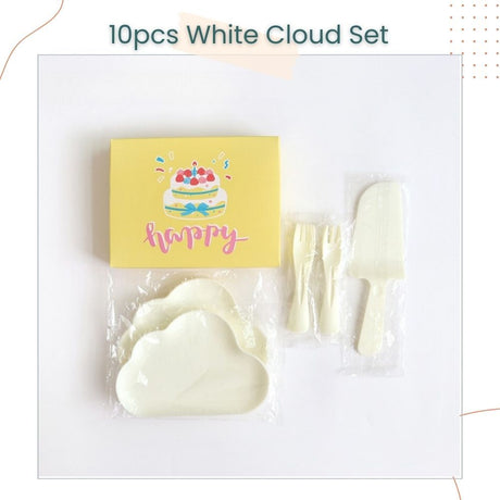 Cute Cloud Disposable Plate Party Essential Tableware for Parties Cake Cutting