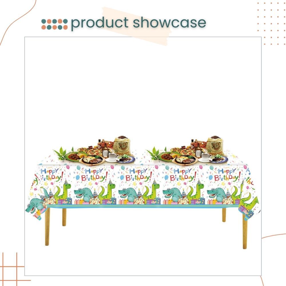 New Edition Dino Theme Table Cover Table Cloth for Kid's Birthday Paties Event Celebration