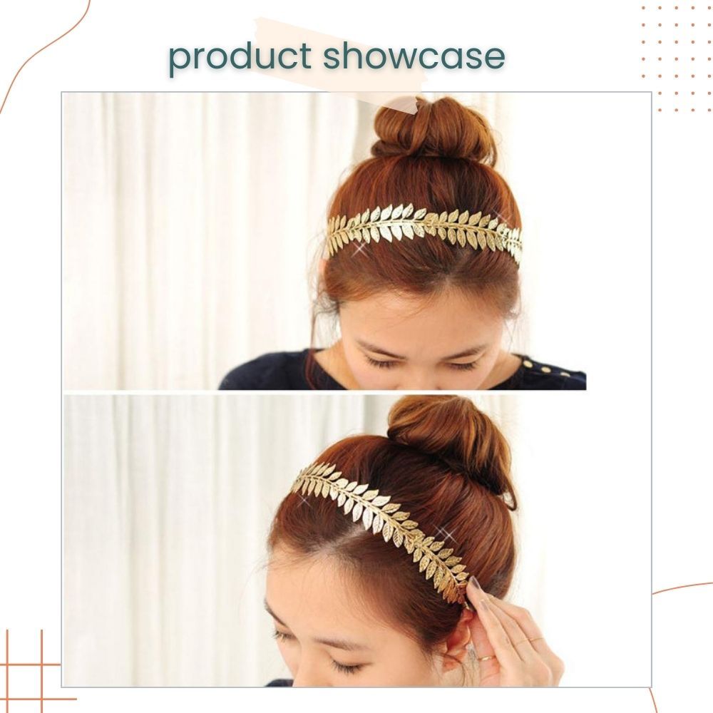 European Baroque Bride Gold Leaf Headband Crown for Hen Party Birthday Accessories