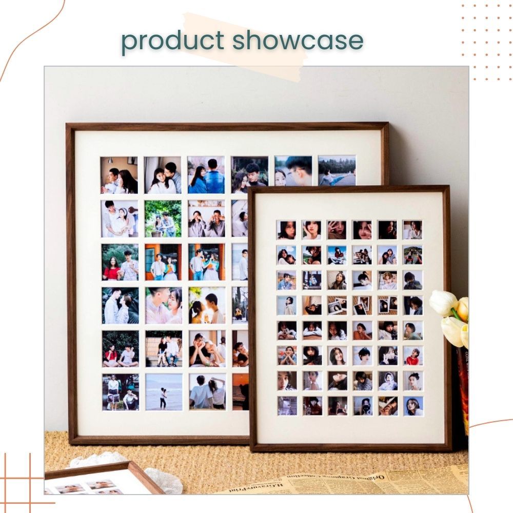 Creative DIY 16pcs Photo Wooden Fhoto Frame Home Decor