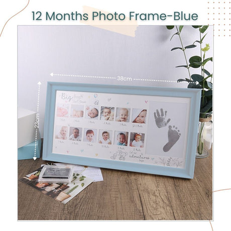 Newborn Memorial 12 Month Baby Growth Photo Frame for Baby Birthday Full Month