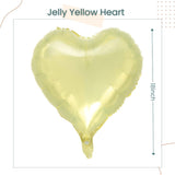 New Colorful Jelly Heart Shaped Foil Balloon Birthday Party Decoration