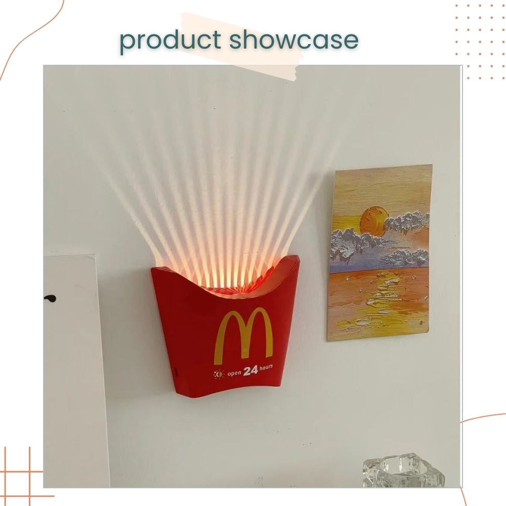 Creative Mcdonal's Fried Atmosphere Lamp Decoration Sleeping Light for Birthday Gift