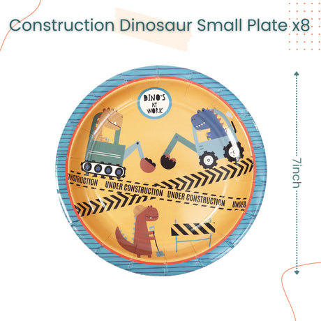 Construction Dinosaur Theme Tableware for Events Birthday Party