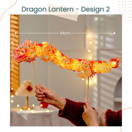 Mid-Autumn Festival DIY Dragon Design Lantern LED Lantern Kids Lantern