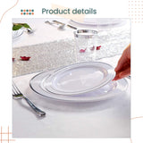 25 Pax Disposable Plastic Partyware Dinnerware Set with Cutlery Plate Cups and Napkin