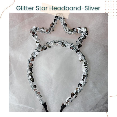 Glitter Star Crown Party Headband Tiara for Birthday Party Accessories