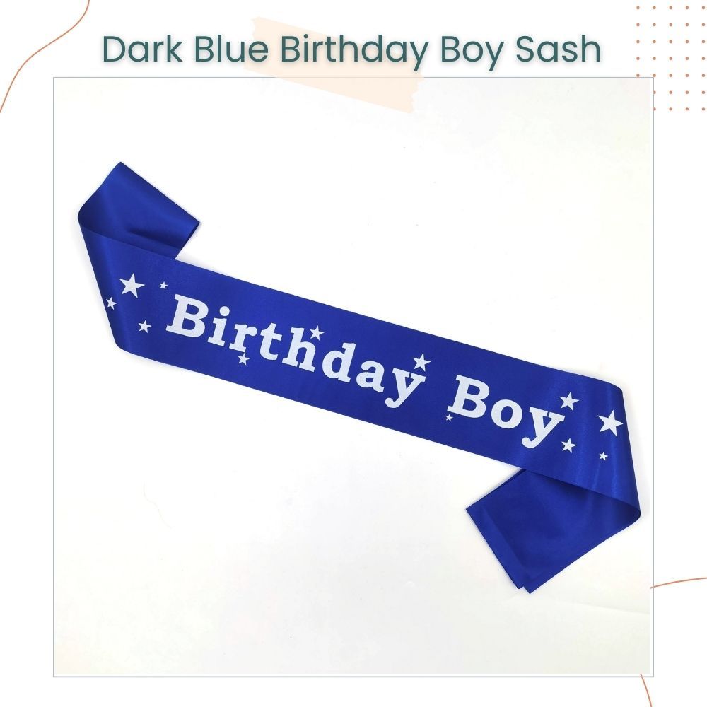 Blue Pink Theme Birthday Girl and Birthday Boy Sash Badge For Birthday Accessories