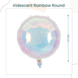 18 inch Iridescent Rainbow Heart Star Round Shaped Plain Foil Birthday Party Decoration