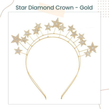 Korean Style Star Diamond Bride Crown for Hen Party Birthday Accessories