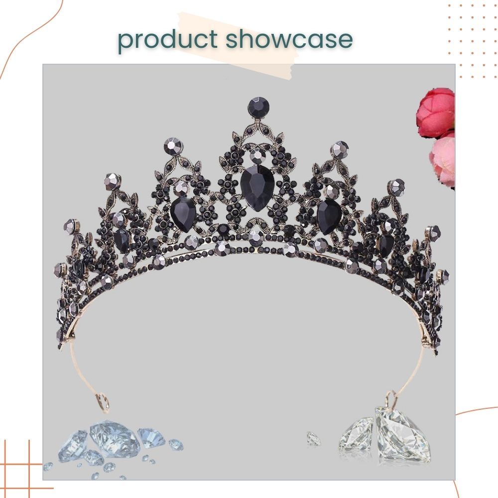 European Style Rhinestone Princess Bride Crown for Hen Party Birthday Accessories