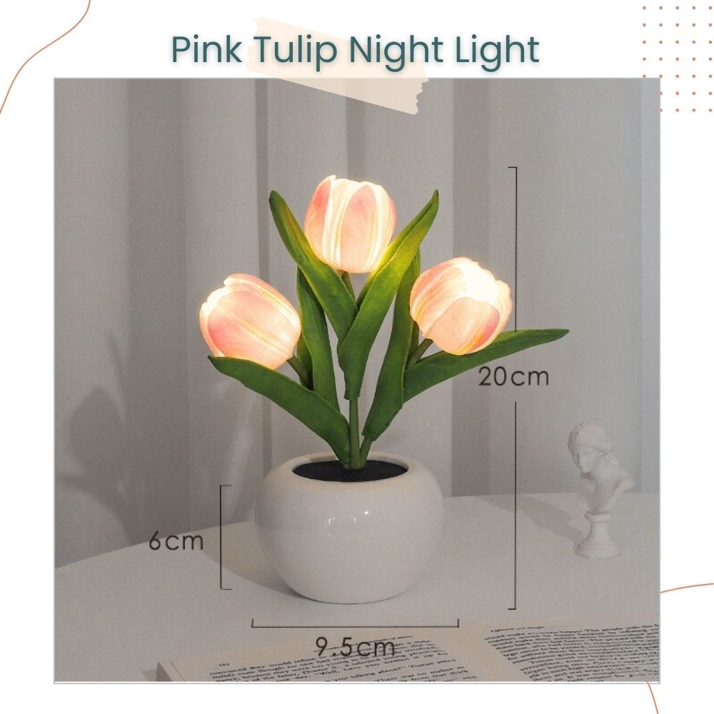 LED Tulip Bouquet Cute Atmosphere Night Light for Valentine Gift Mother's Day Birthday Gift