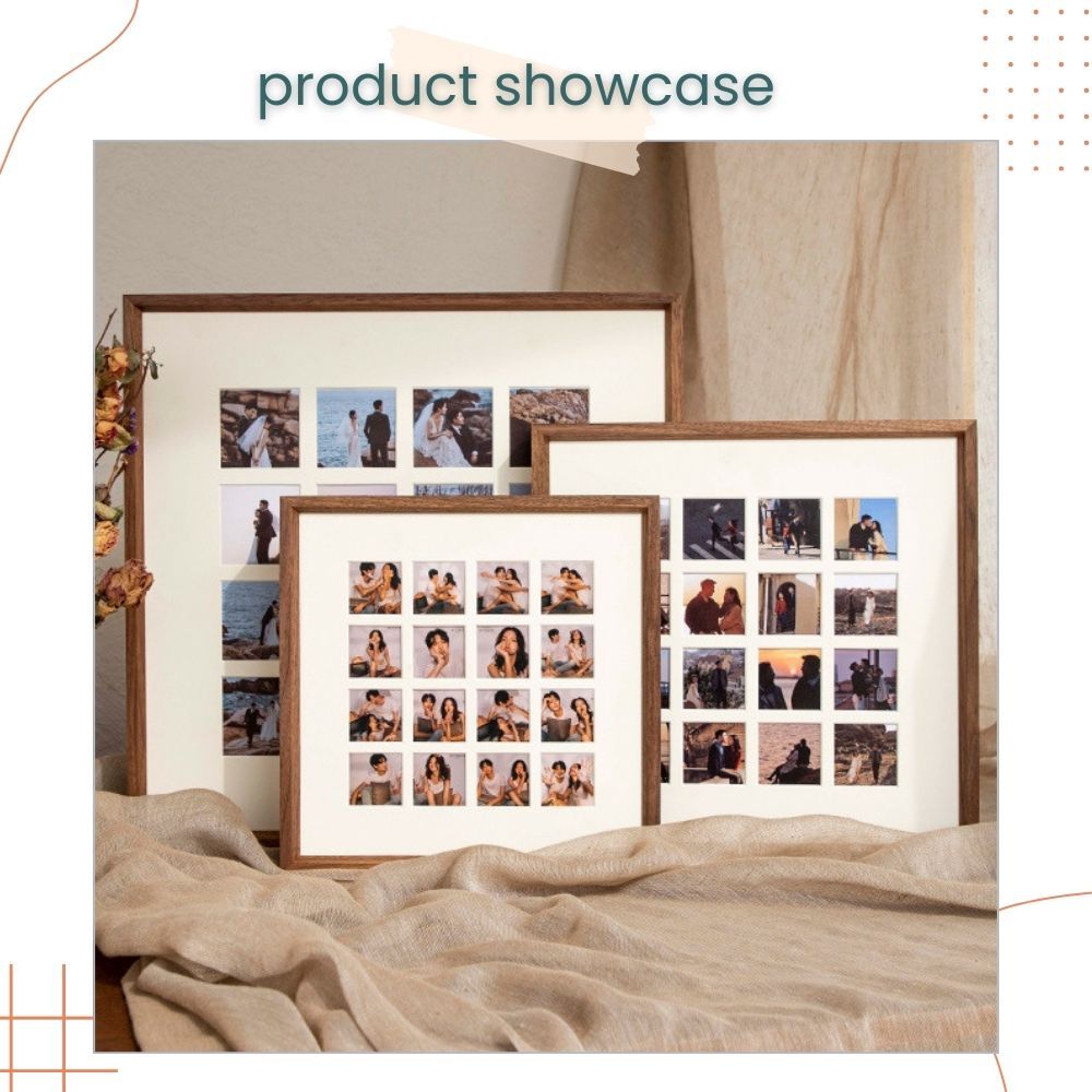 Creative DIY 16pcs Photo Wooden Fhoto Frame Home Decor