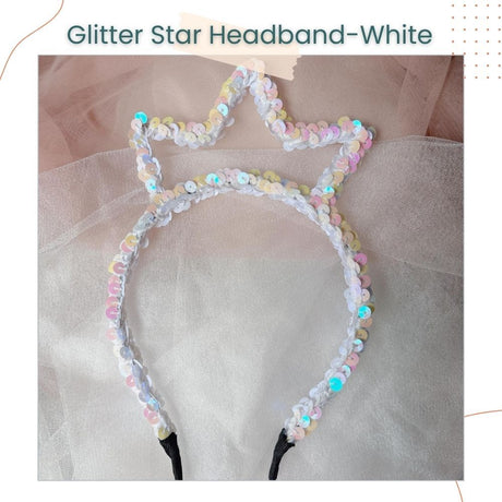 Glitter Star Crown Party Headband Tiara for Birthday Party Accessories