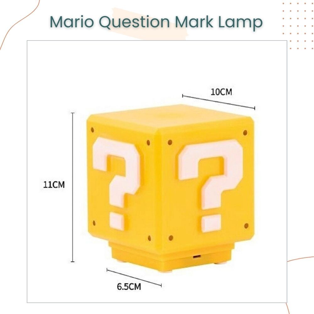 Creative Mario Question Block Night Light Desk lamp Sound Mario Water Pipe Mug