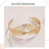 European Baroque Bride Gold Leaf Headband Crown for Hen Party Birthday Accessories