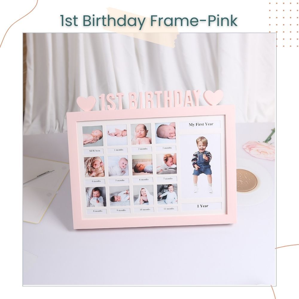 1st Birthday 12 Month Lovely Memorial Baby Photo Frame for Baby Birthday