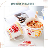 Creative Japanese Ins Ceramics Cup Noodle Design Ramen Bowl for Birthday Gift