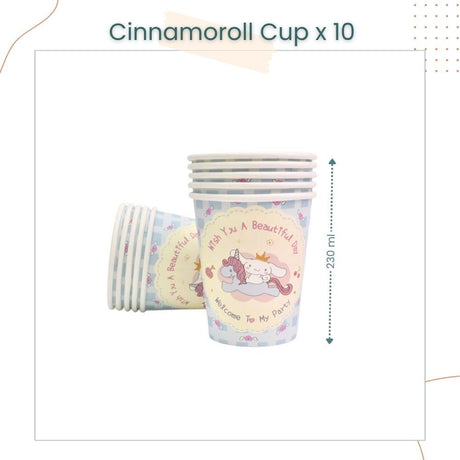 Sanrio Cinnamoroll Kuromi Disney StellaLou Disposable Tableware HBD Banner for Birthday Party Decoration