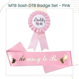 Mummy To Be Blue Pink Sash and Badge Value Pack for Mummy